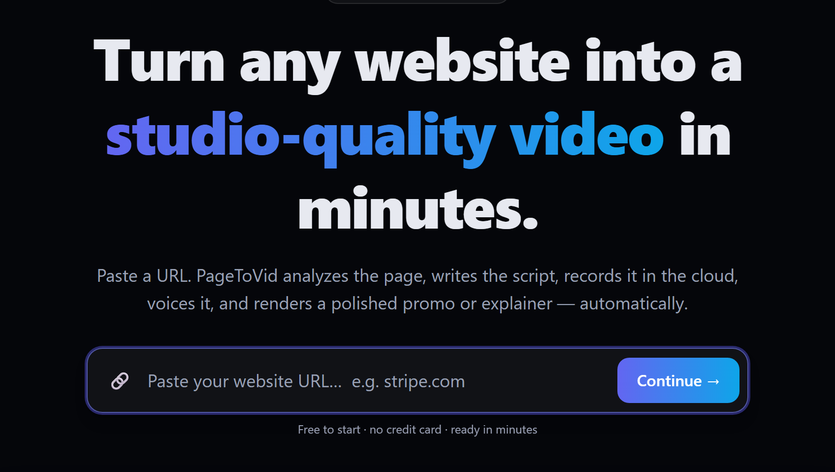 Paste a link on pagetovid.com